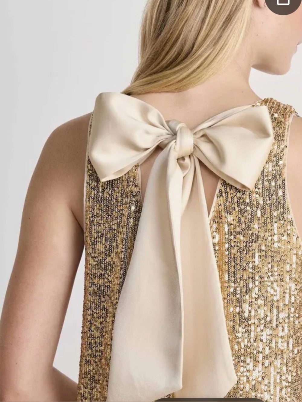Vineyard Vines Gold Sequin Shift Dress